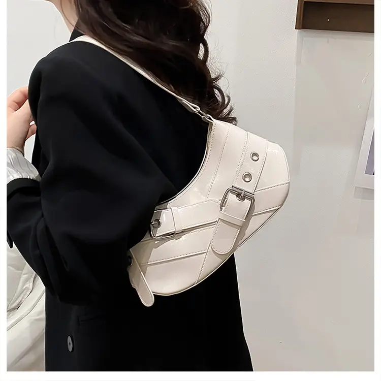 2025 Trendy White Belt Buckle Shoulder Bag — feature 19