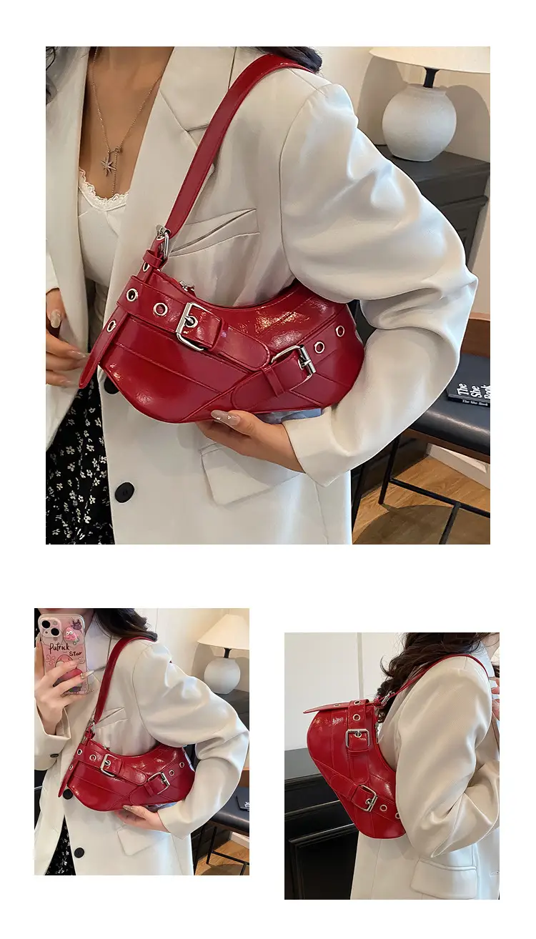 2025 Trendy White Belt Buckle Shoulder Bag — feature 22