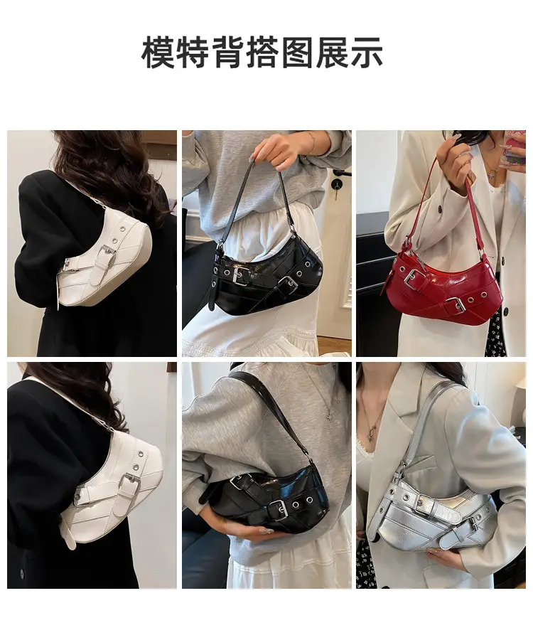 2025 Trendy White Belt Buckle Shoulder Bag — feature 3