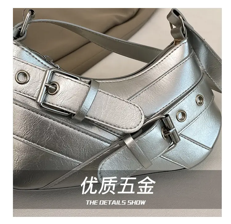 2025 Trendy White Belt Buckle Shoulder Bag — feature 5