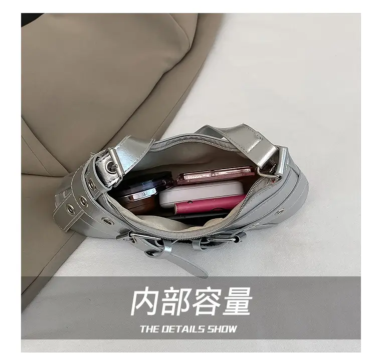 2025 Trendy White Belt Buckle Shoulder Bag — feature 8