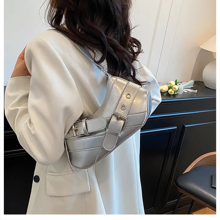 2025 Trendy White Belt Buckle Shoulder Bag — feature 9