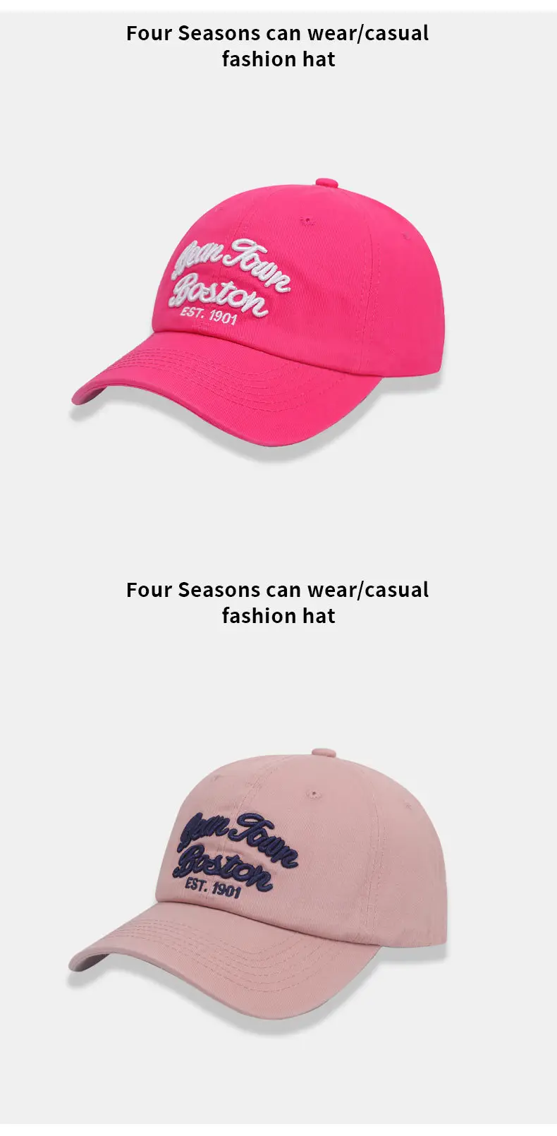 Women's White Embroidered Baseball Cap with Retro Design — feature 12