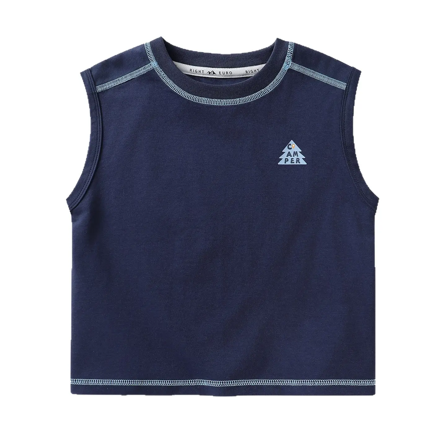 Sleeveless T-Shirt for Boys Navy Blue 2025 - Image 8