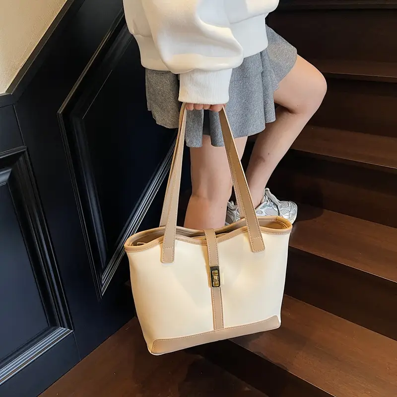 Women's Large Capacity Tan Shoulder Bag 2025 - Image 3