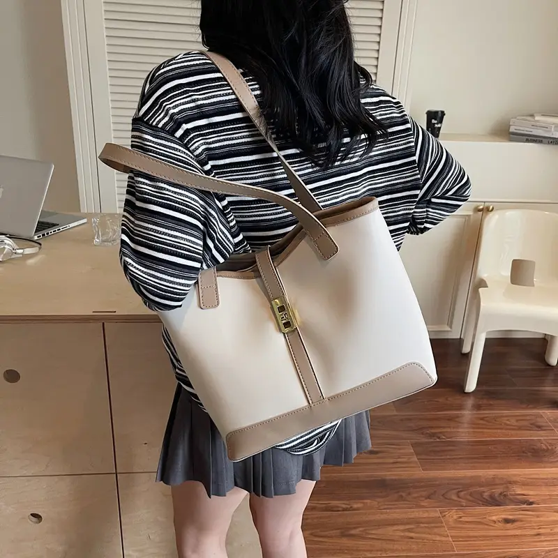 Women's Large Capacity Tan Shoulder Bag 2025 - Image 5