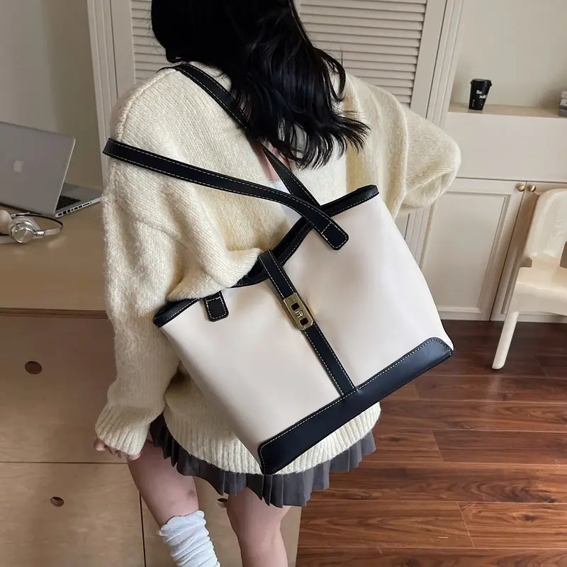 Women's Large Capacity Tan Shoulder Bag 2025 - Image 6