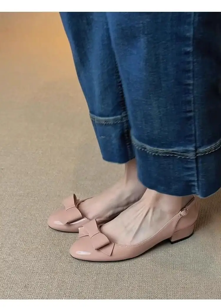 2026 New French-Style Bowknot Back-Strap Flat Sandals for Women, Round-Toe Single-Strap Side-Cut Evening Shoes — feature 10