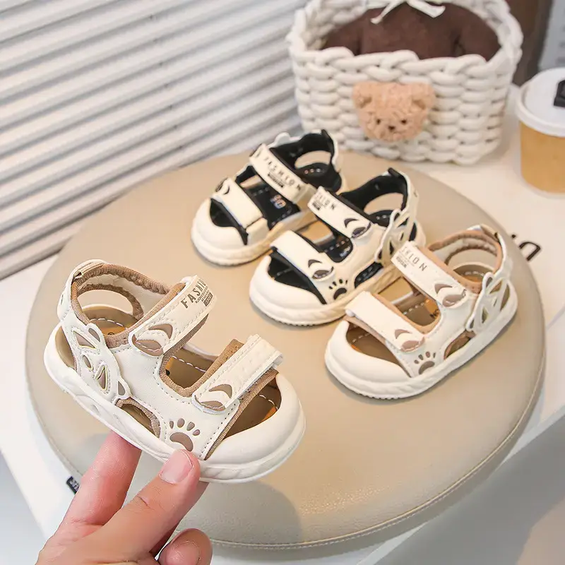 2025 Baby Sandals Soft Soled Cartoon Toe Non-Slip