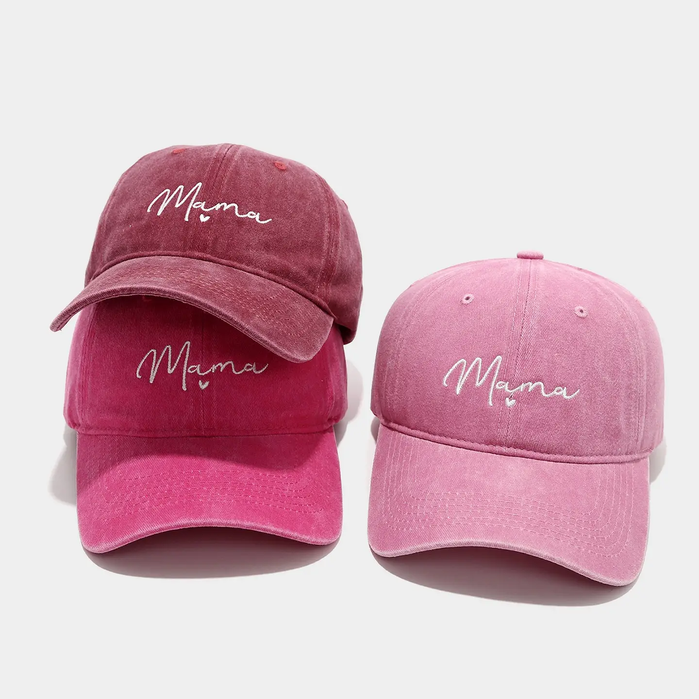 Mama Embroidered Duck Cap Pink Pink - Image 10