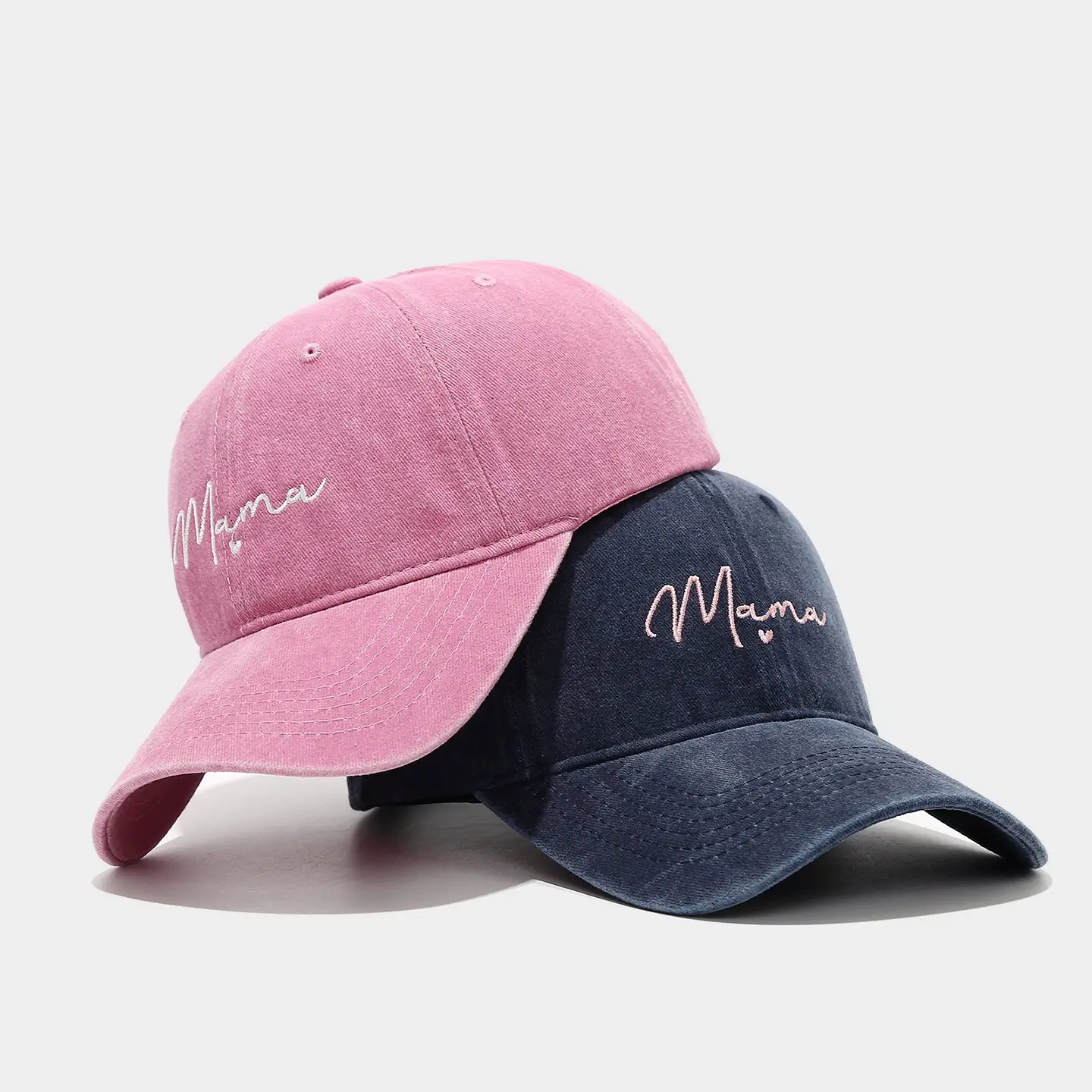 Mama Embroidered Duck Cap Pink Pink - Image 11