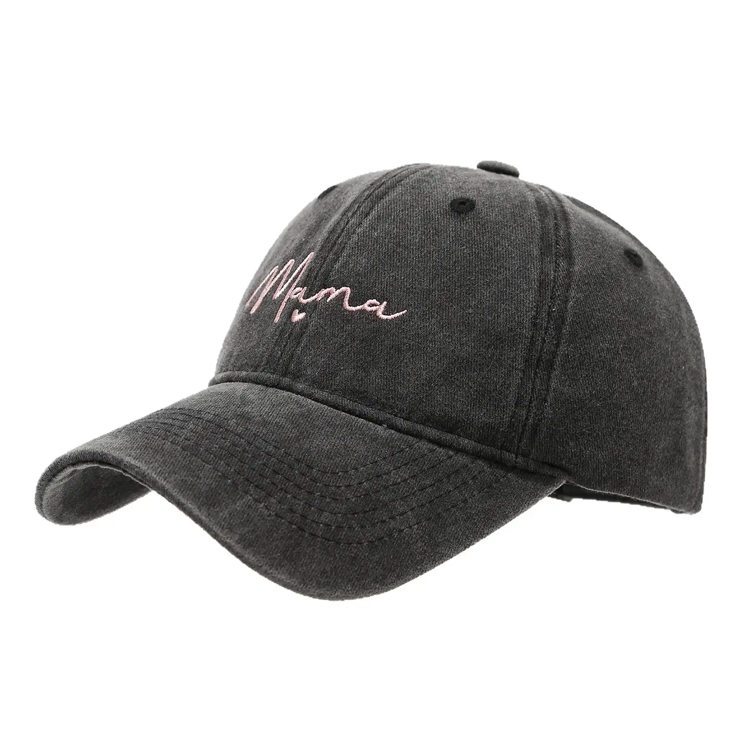 Mama Embroidered Duck Cap Pink Pink - Image 12