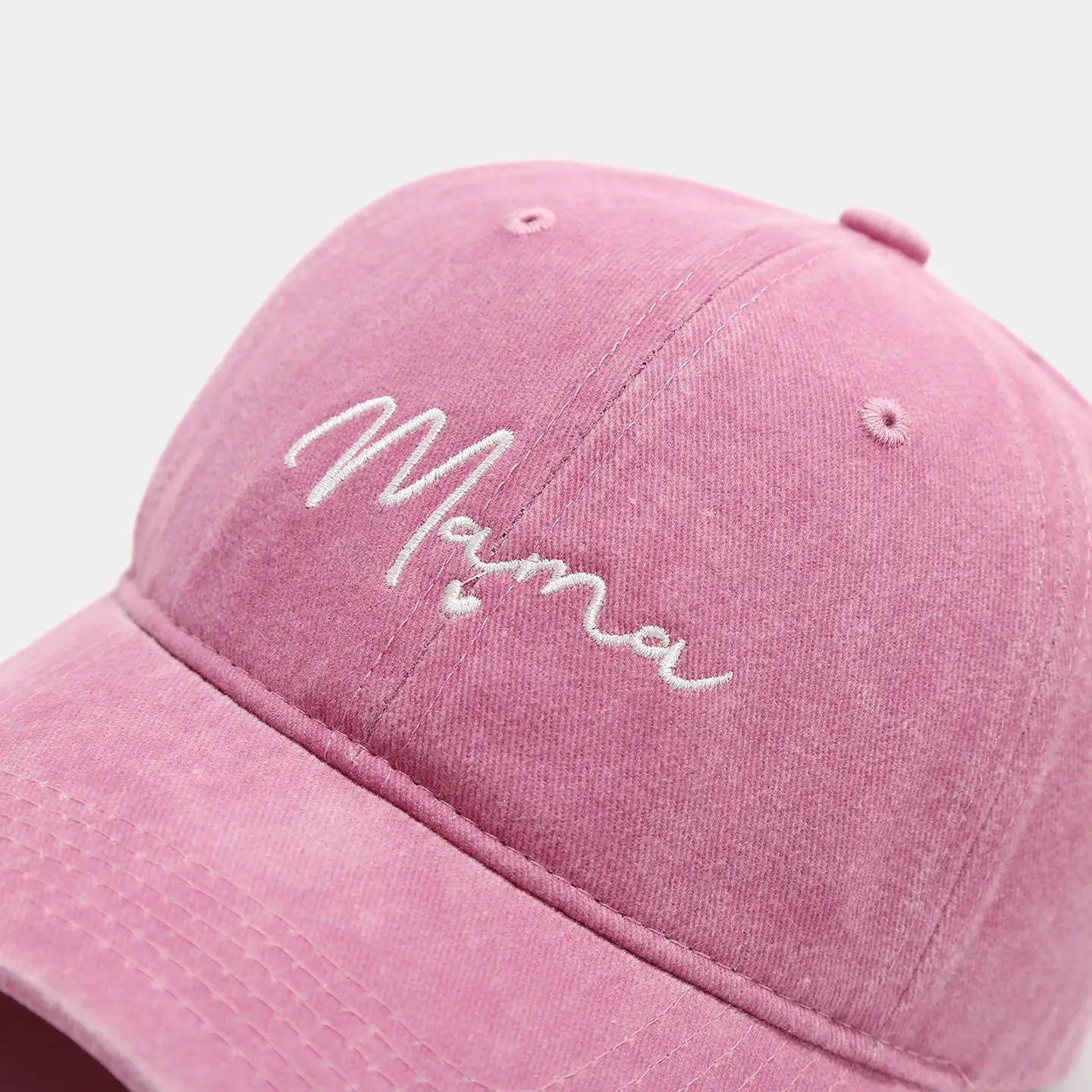 Mama Embroidered Duck Cap Pink Pink — feature 13