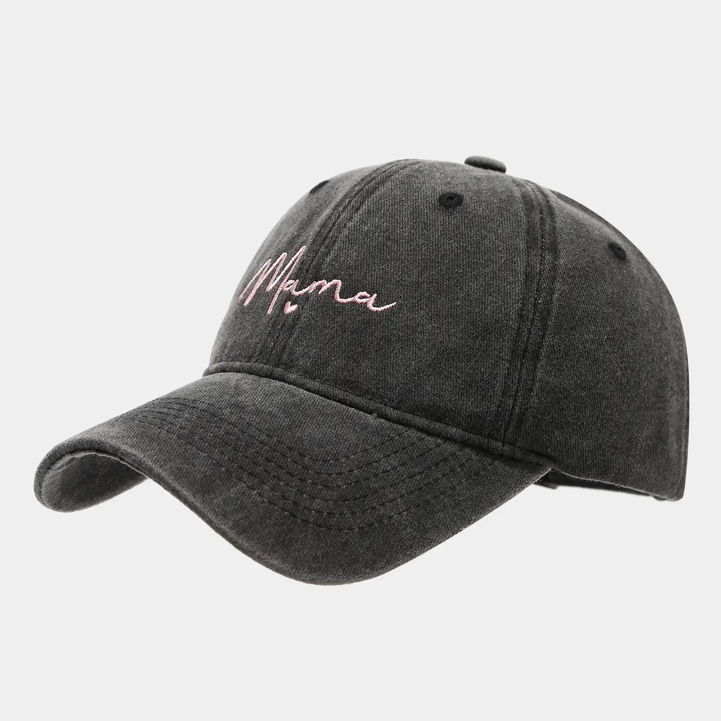 Mama Embroidered Duck Cap Pink Pink — feature 4