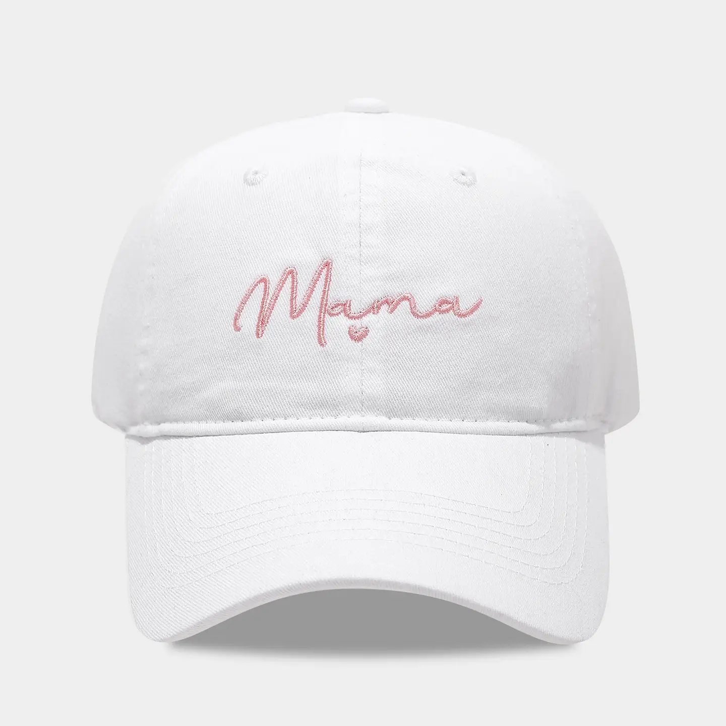 Mama Embroidered Duck Cap Pink Pink - Image 2