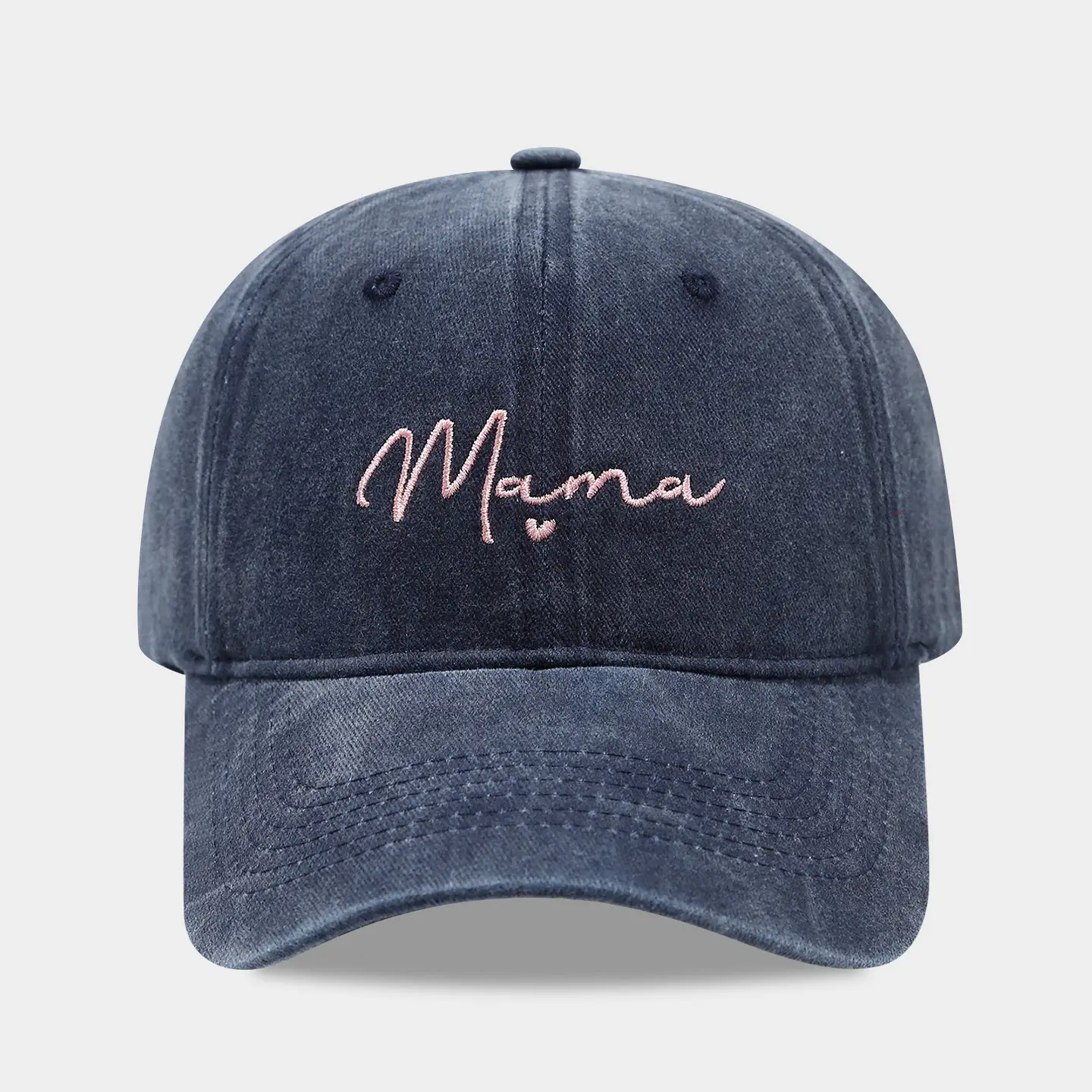 Mama Embroidered Duck Cap Pink Pink - Image 8
