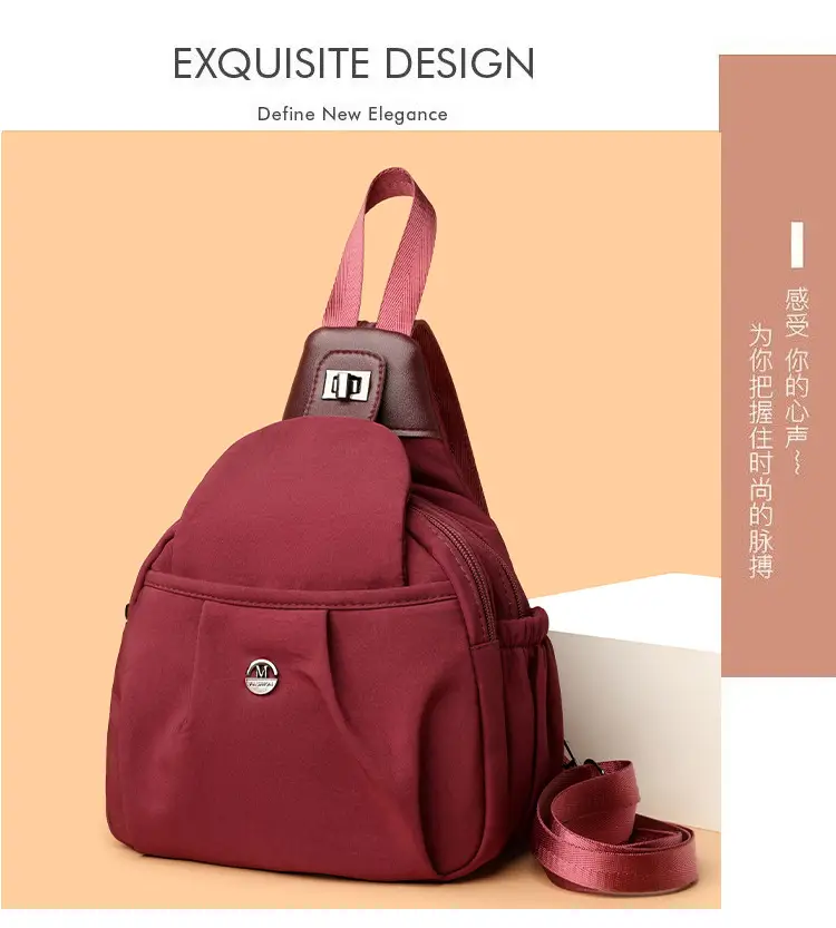 2025 New Grey Unisex Shoulder Backpack Travel Chest Bag — feature 10