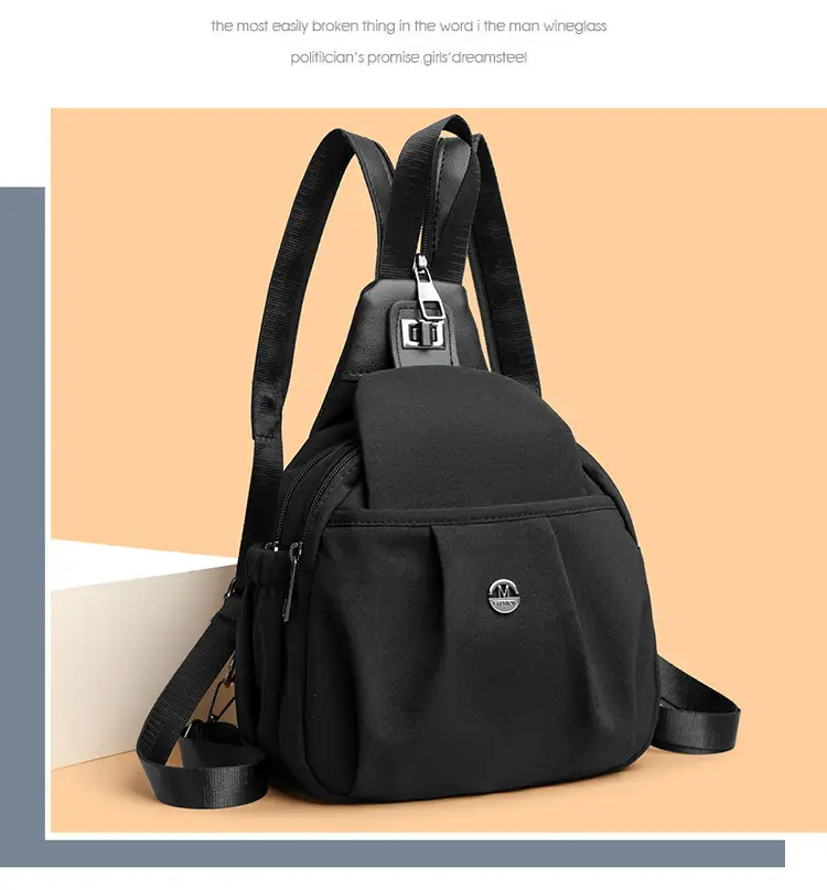 2025 New Grey Unisex Shoulder Backpack Travel Chest Bag — feature 11