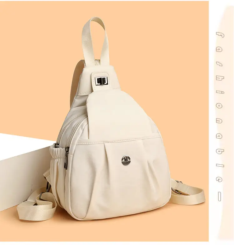 2025 New Grey Unisex Shoulder Backpack Travel Chest Bag — feature 13