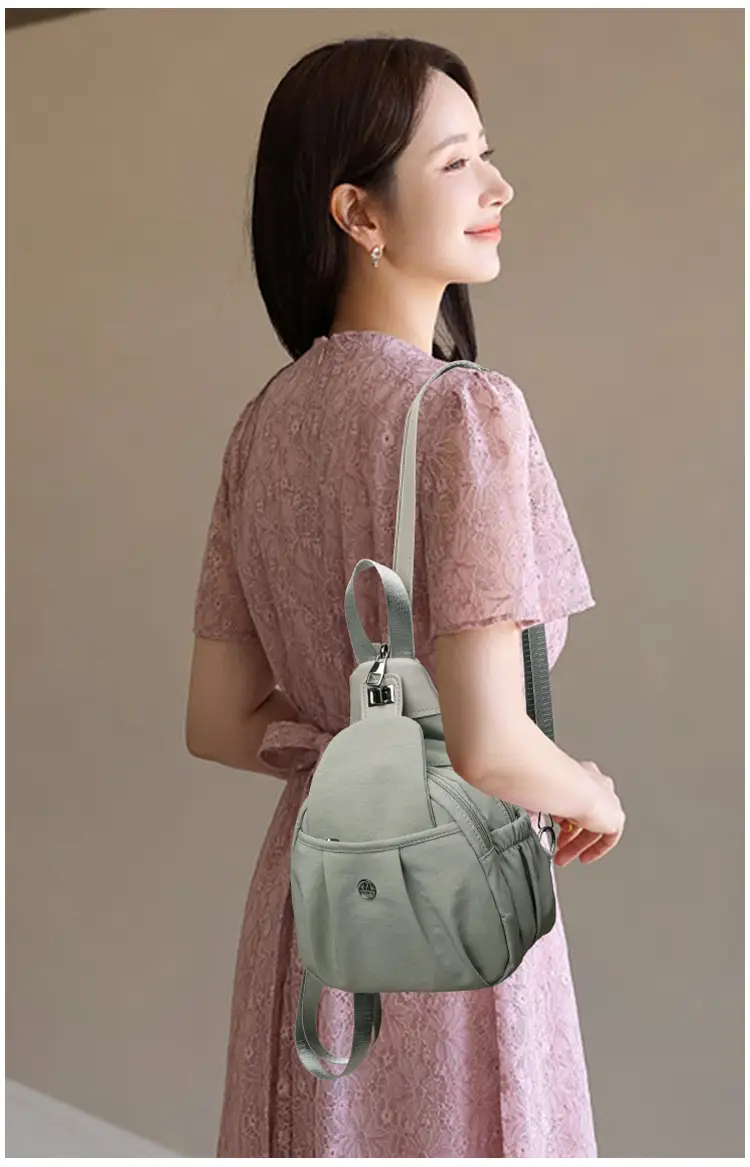 2025 New Grey Unisex Shoulder Backpack Travel Chest Bag — feature 21