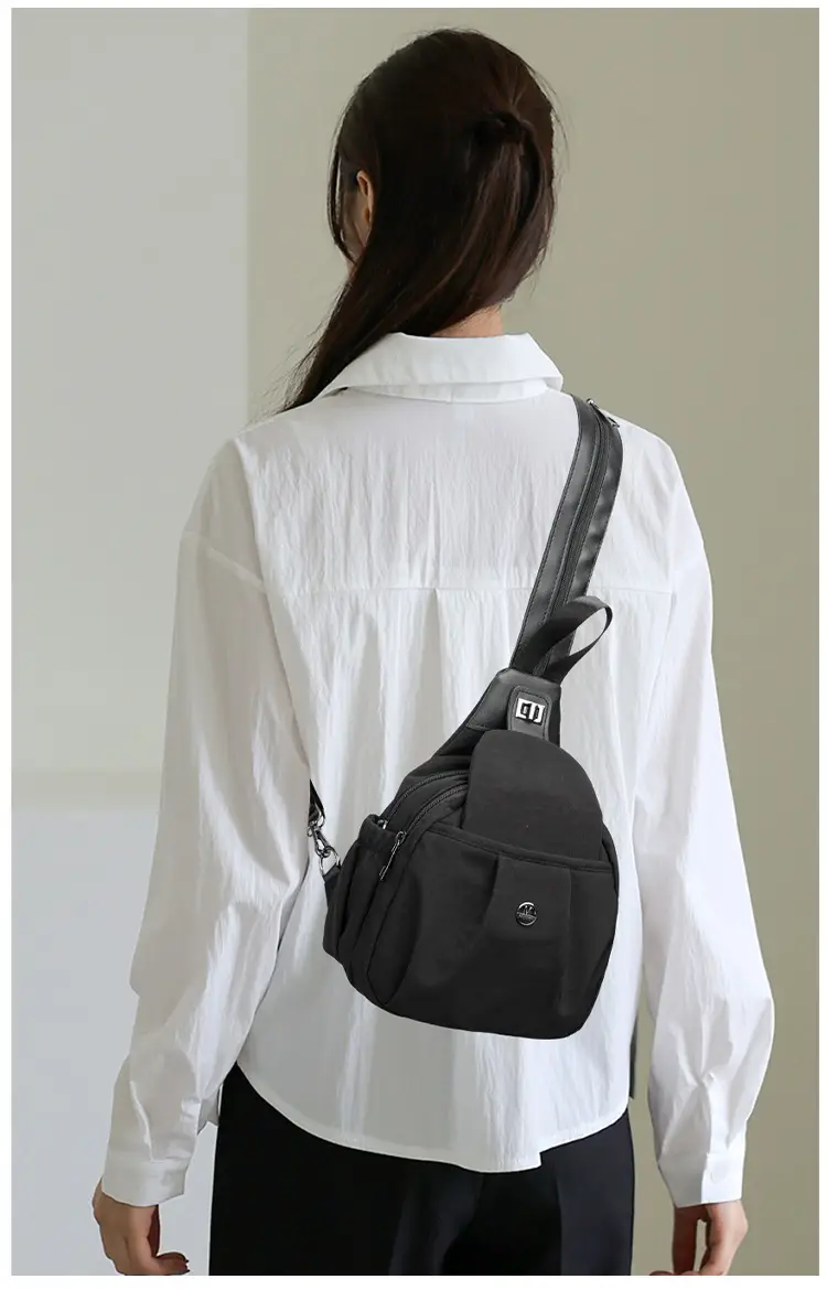 2025 New Grey Unisex Shoulder Backpack Travel Chest Bag — feature 22