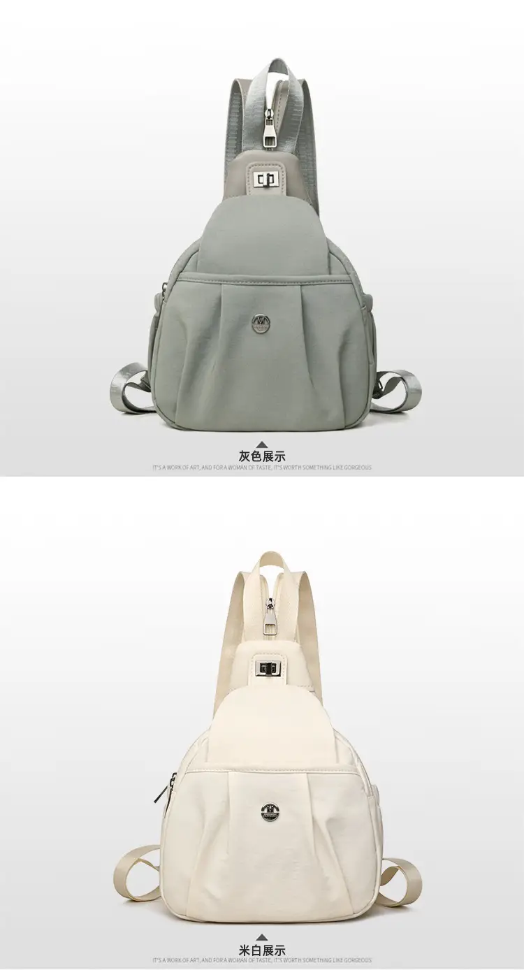 2025 New Grey Unisex Shoulder Backpack Travel Chest Bag — feature 29