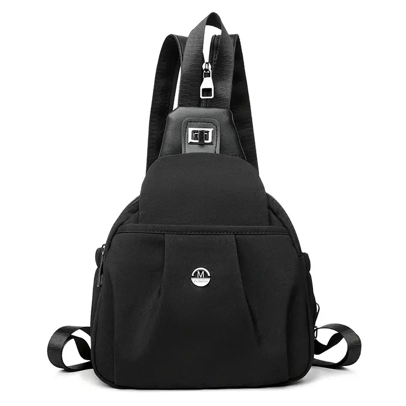 2025 New Grey Unisex Shoulder Backpack Travel Chest Bag - Image 3