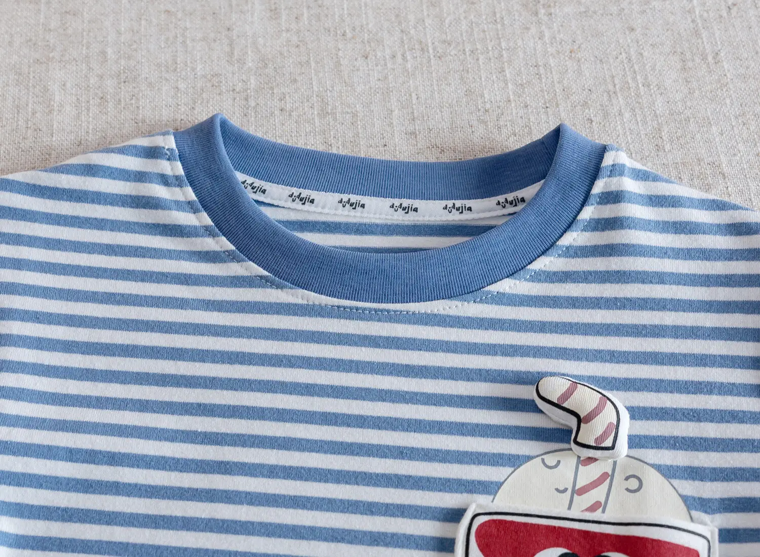 Boys Striped Cartoon T-Shirt Blue White 2025 — feature 6