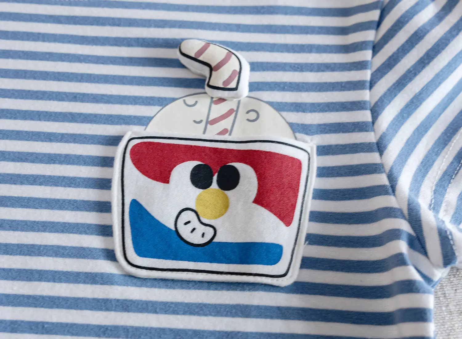 Boys Striped Cartoon T-Shirt Blue White 2025 — feature 7