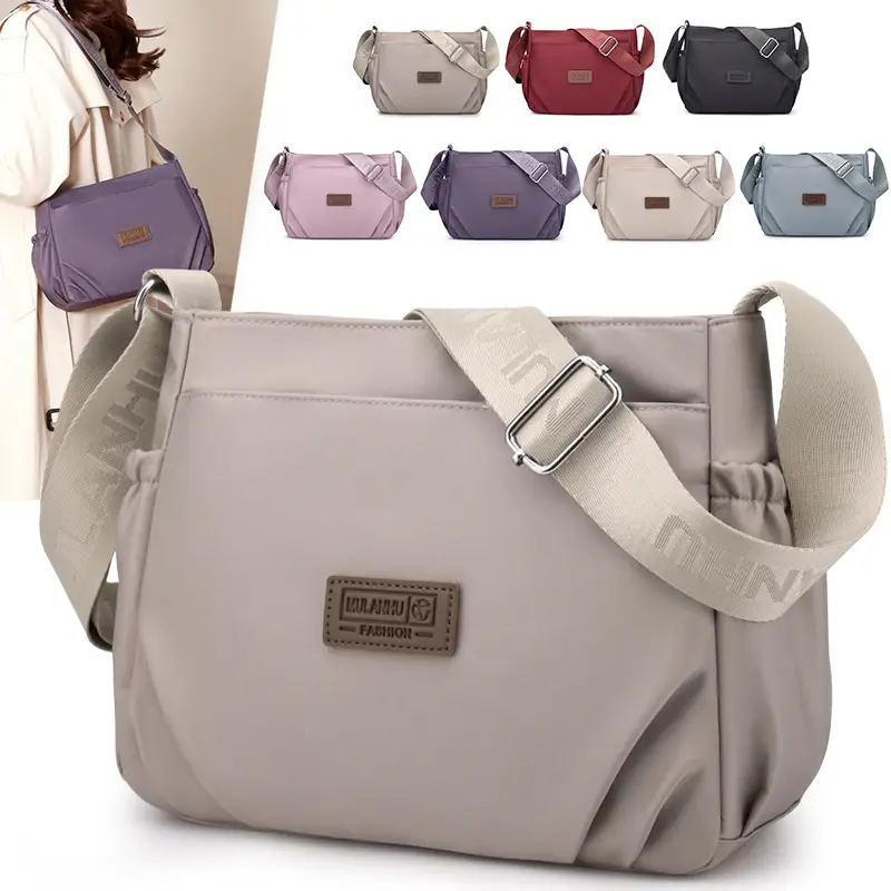 Oxford Cloth Crossbody Bag for Women Multi Layer Nylon Canvas Mother Bag - Image 8