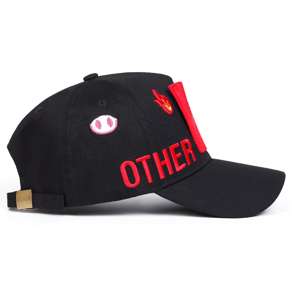 Red "WORLDLY" Cap for Women Men Baseball Cap — feature 4