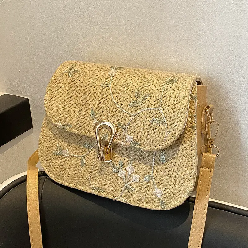 Lace Woven Straw Shoulder Bag for Women Summer 2024 - Image 4