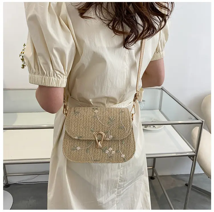Lace Woven Straw Shoulder Bag for Women Summer 2024 β feature 12