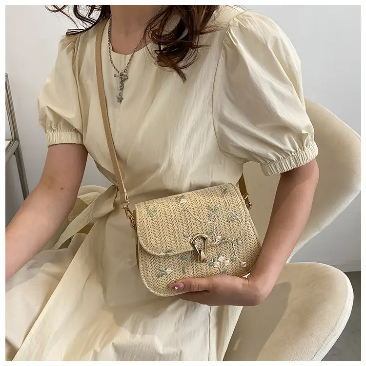 Lace Woven Straw Shoulder Bag for Women Summer 2024 β feature 13