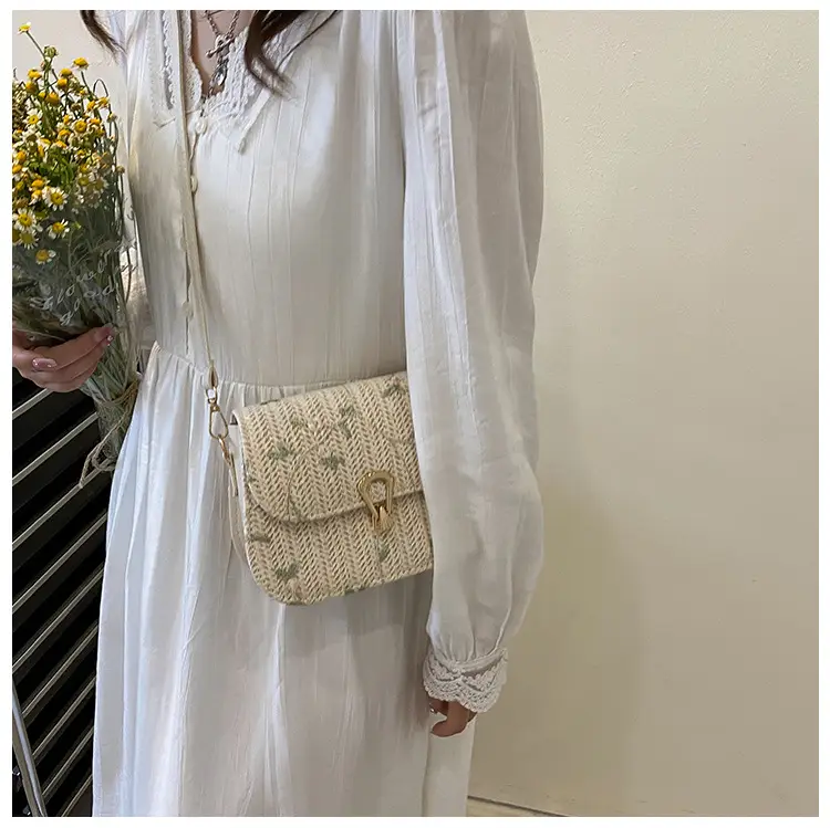 Lace Woven Straw Shoulder Bag for Women Summer 2024 β feature 17