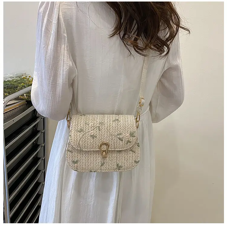 Lace Woven Straw Shoulder Bag for Women Summer 2024 β feature 19