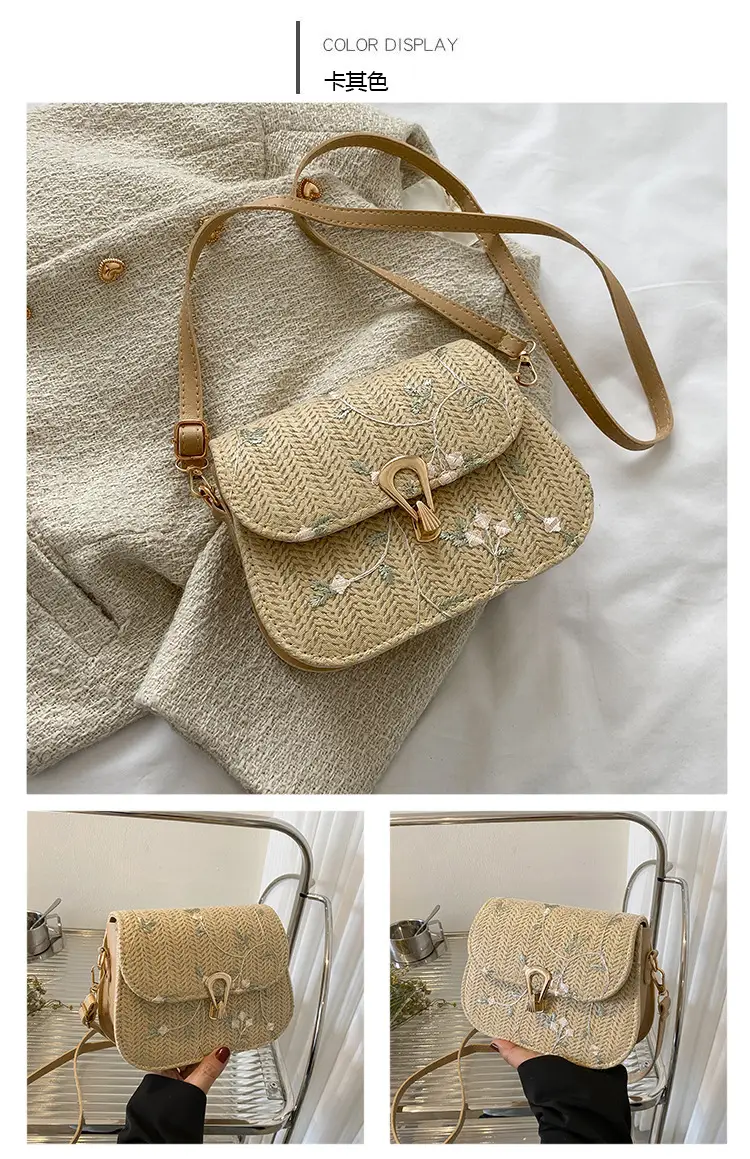 Lace Woven Straw Shoulder Bag for Women Summer 2024 β feature 21