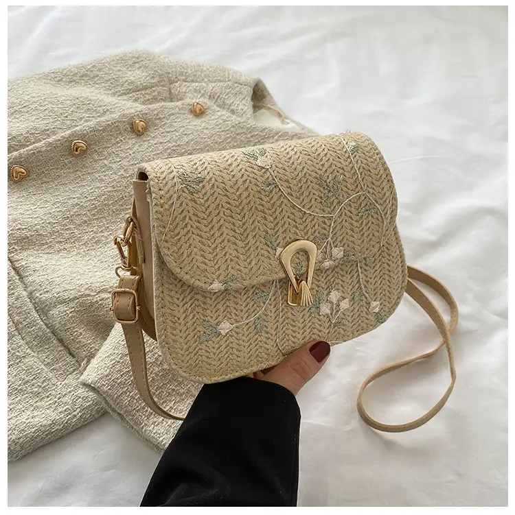 Lace Woven Straw Shoulder Bag for Women Summer 2024 β feature 23