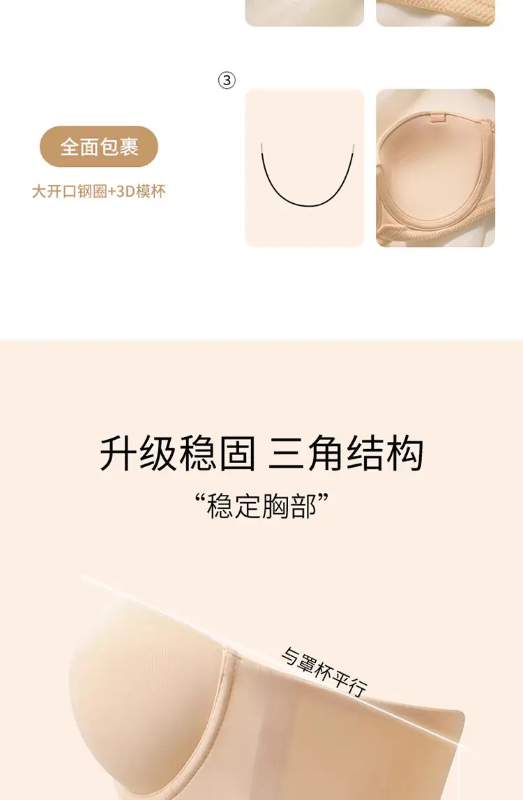 Original Seamless Underwear for Women, Non-Slip Push-Up Tube Top Wedding Dress, Big Breasts, Small Anti-Sagging, Large Size Bra, Thin Style — feature 5