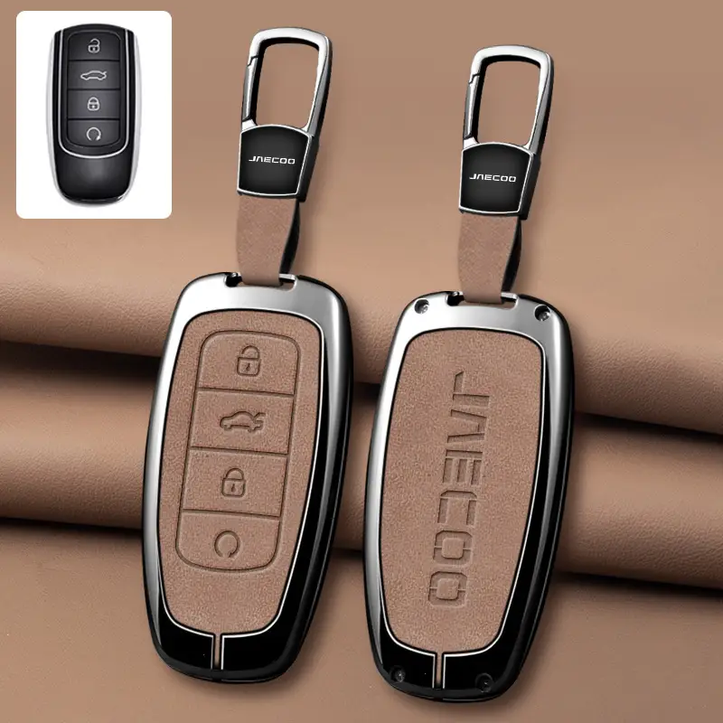 J7Plus Car Key with Leather Cover & Remote Control - Image 2