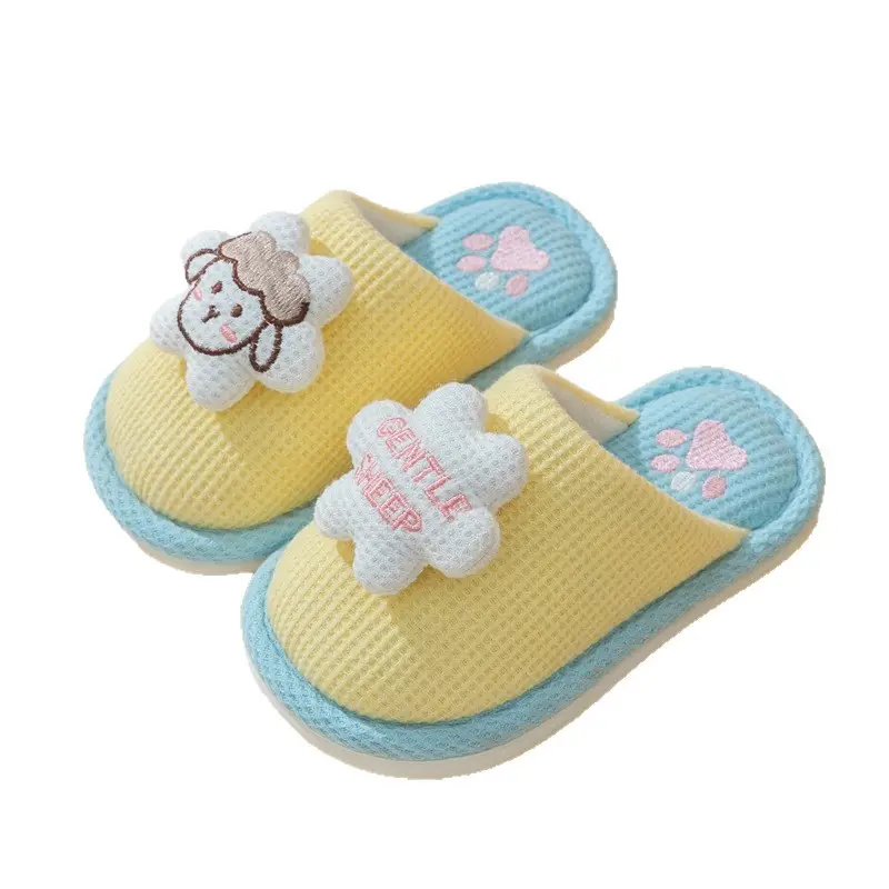 Baby Cotton Slippers Cute Children's Cotton Slippers 1-3 Years Old Winter Warm Shoes Non-Slip Lightweight Cartoon Girls' Slippers Wholesale