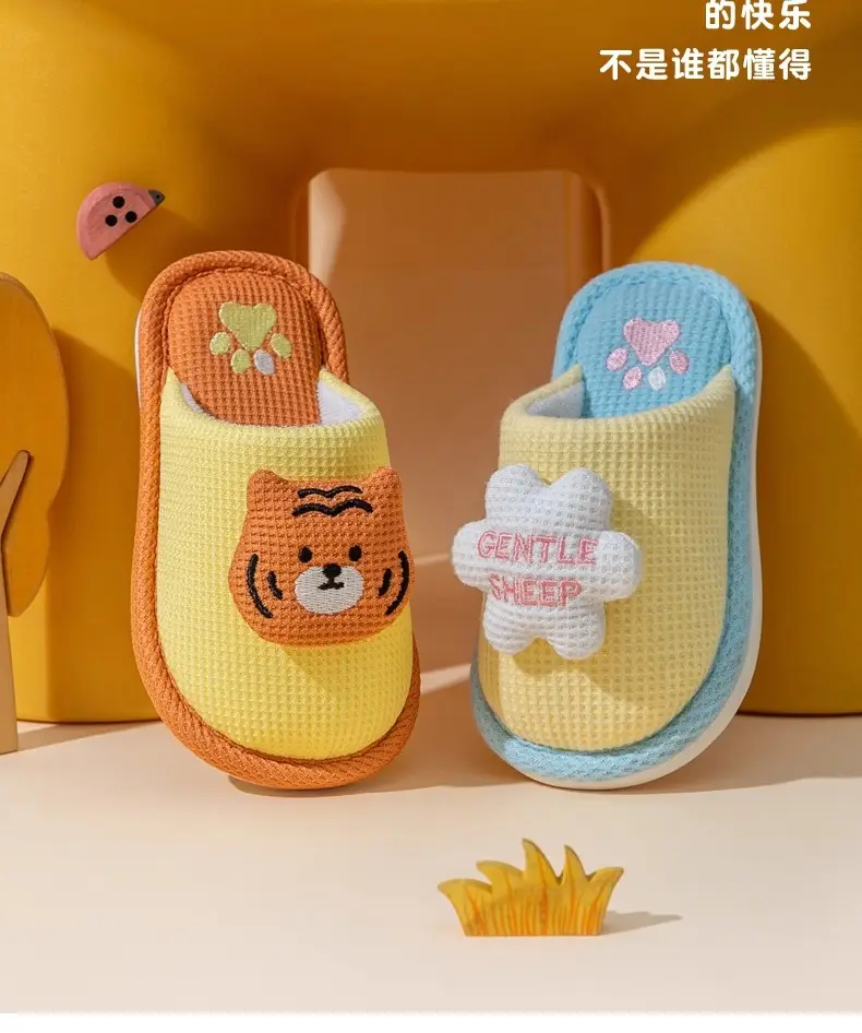 Baby Cotton Slippers Cute Children's Cotton Slippers 1-3 Years Old Winter Warm Shoes Non-Slip Lightweight Cartoon Girls' Slippers Wholesale — feature 21
