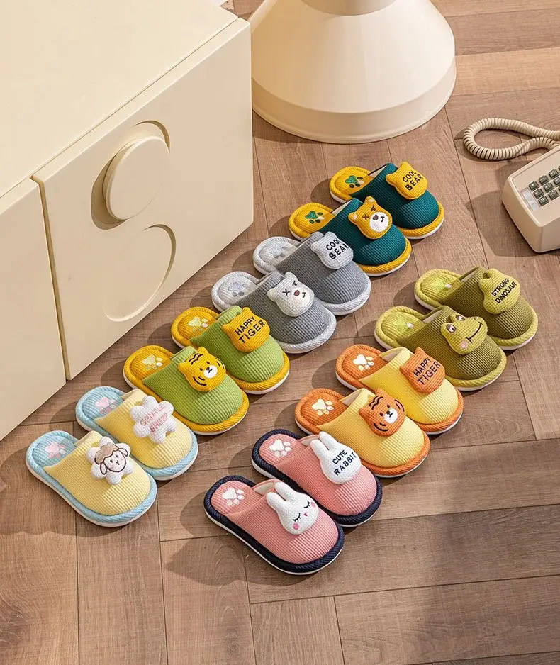 Baby Cotton Slippers Cute Children's Cotton Slippers 1-3 Years Old Winter Warm Shoes Non-Slip Lightweight Cartoon Girls' Slippers Wholesale — feature 22