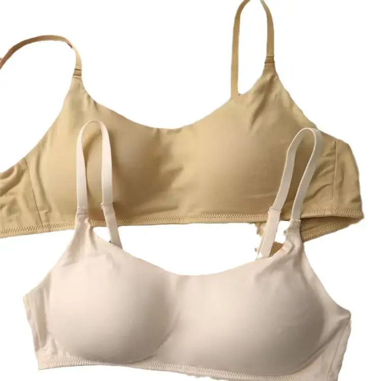 Japanese-Style Women's Underwear for Spring and Autumn, Small Chest Push-Up Anti-Sagging Color Bandeau Seamless Simple Sexy Beautiful Back Bra