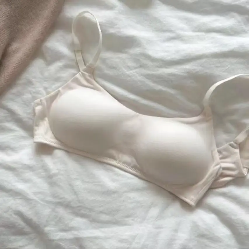 Japanese-Style Women's Underwear for Spring and Autumn, Small Chest Push-Up Anti-Sagging Color Bandeau Seamless Simple Sexy Beautiful Back Bra — feature 1