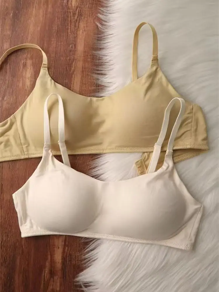 Japanese-Style Women's Underwear for Spring and Autumn, Small Chest Push-Up Anti-Sagging Color Bandeau Seamless Simple Sexy Beautiful Back Bra — feature 10