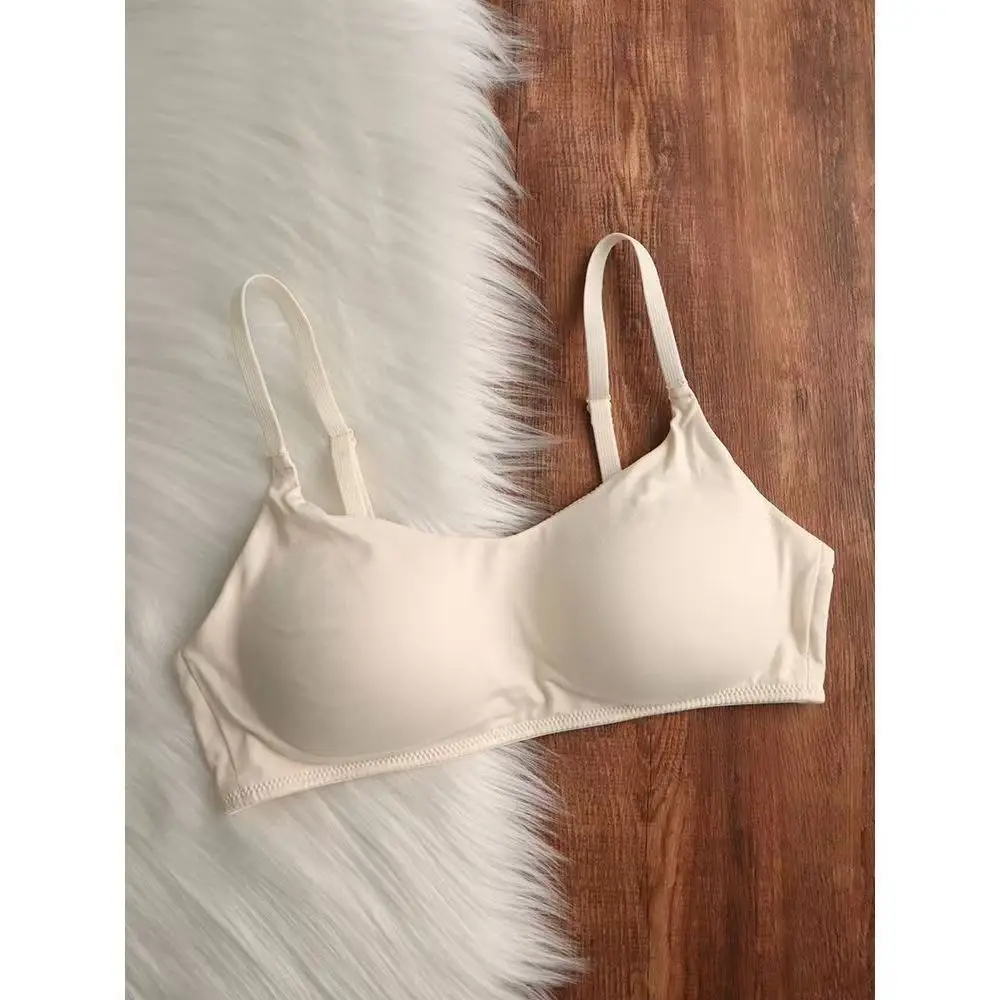 Japanese-Style Women's Underwear for Spring and Autumn, Small Chest Push-Up Anti-Sagging Color Bandeau Seamless Simple Sexy Beautiful Back Bra — feature 11