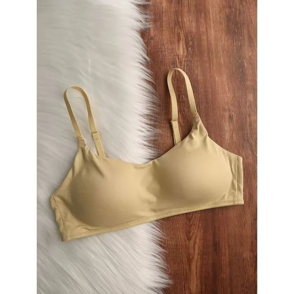 Japanese-Style Women's Underwear for Spring and Autumn, Small Chest Push-Up Anti-Sagging Color Bandeau Seamless Simple Sexy Beautiful Back Bra — feature 12