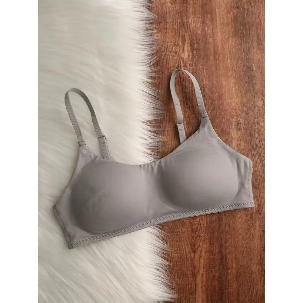 Japanese-Style Women's Underwear for Spring and Autumn, Small Chest Push-Up Anti-Sagging Color Bandeau Seamless Simple Sexy Beautiful Back Bra — feature 13