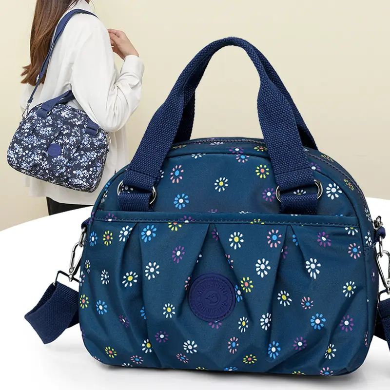 Printed Floral Crossbody Bag for Women Blue - Image 10